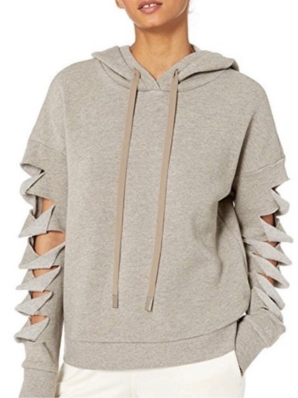 Alo Hooded Sweatshirt with Slit Sleeves